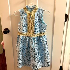 Girls size 12 Lilly Pulitzer mini Franci lagoon dress